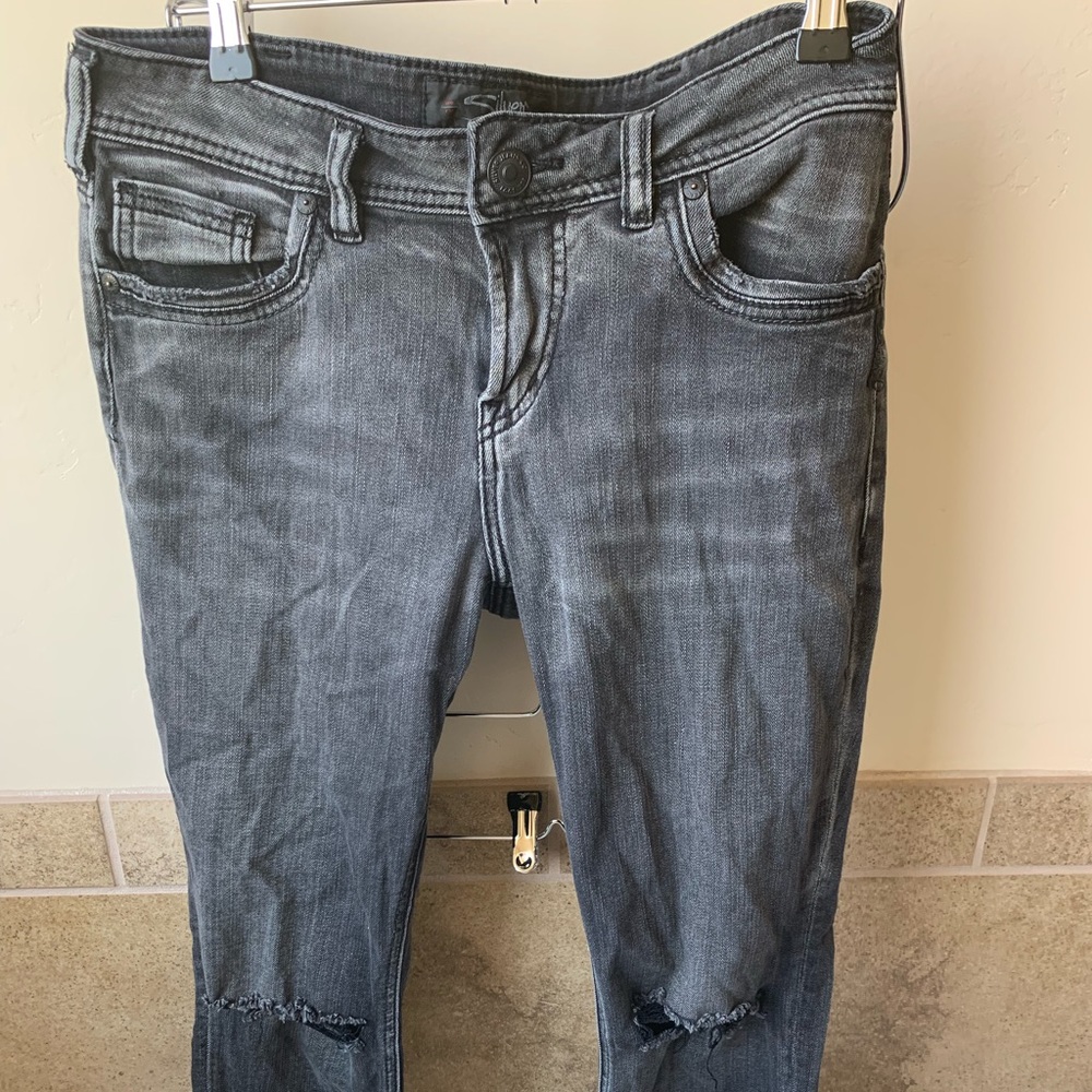 Silver Avery ankle skinny jeans